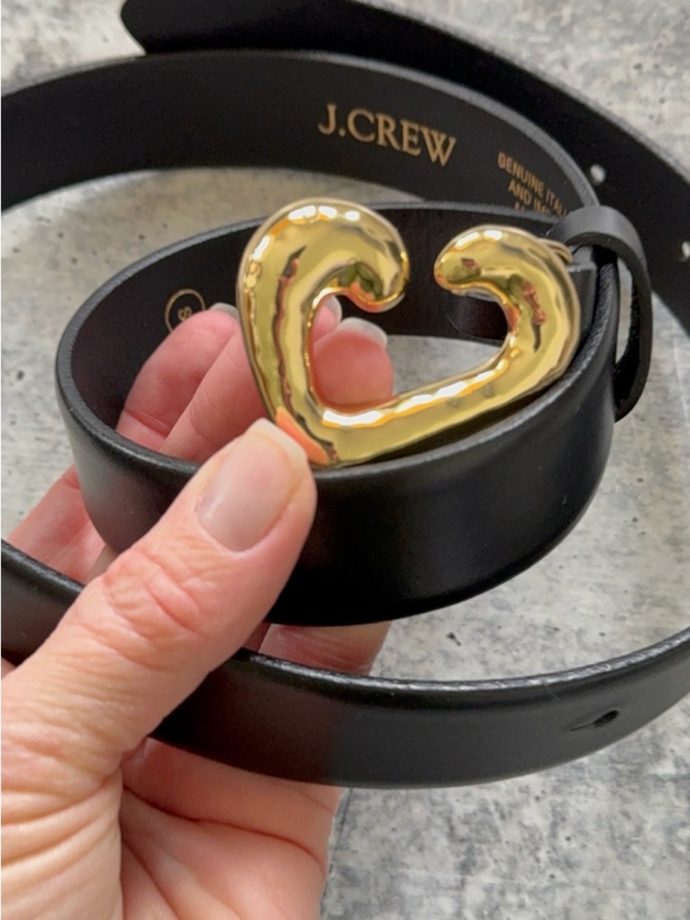 J. Crew Heart Classic Belt S